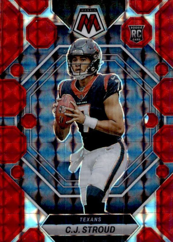 CJ Stroud 2023 Mosaic #292 Red Rookie RAW