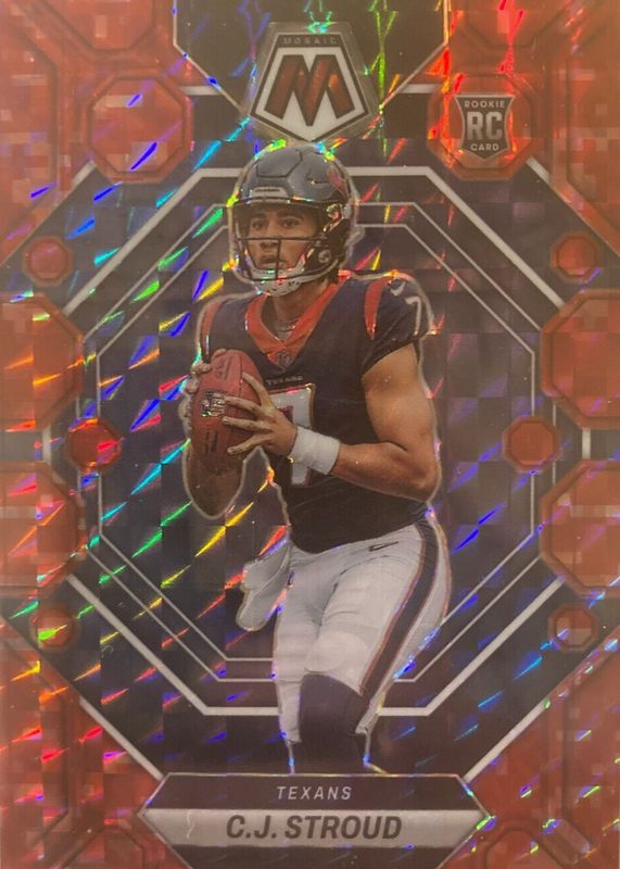 CJ Stroud 2023 Mosaic #292 Red Camo Rookie PSA 10