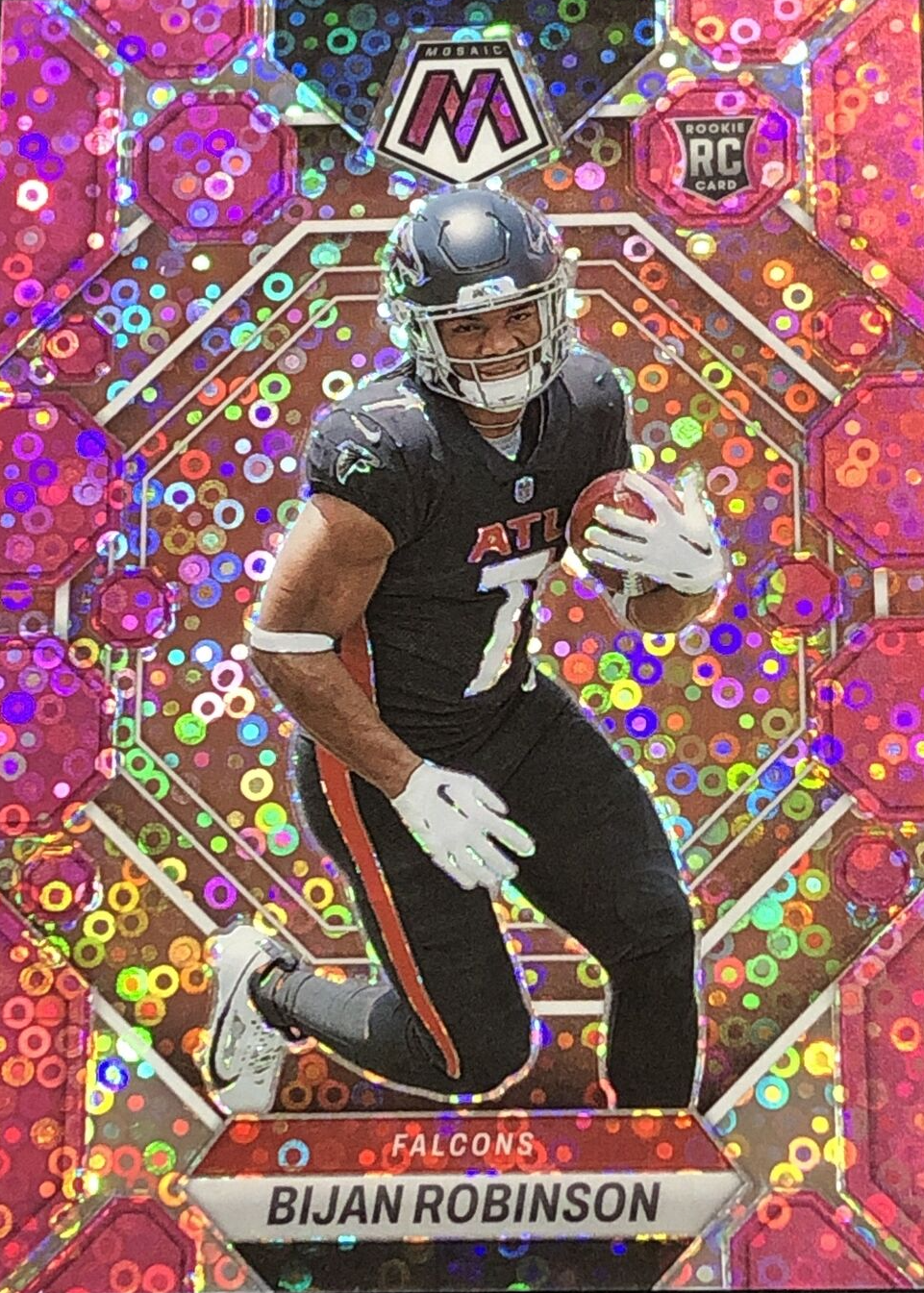 Bijan Robinson 2023 Mosaic #284 No Huddle Pink /20 Price Guide