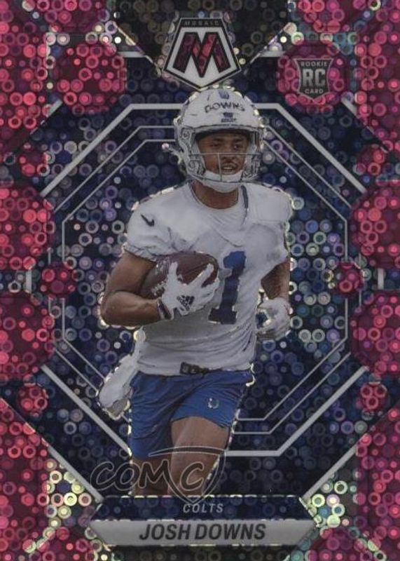 Josh Downs 2023 Mosaic #339 No Huddle Pink /20 Rookie SGC 9.5