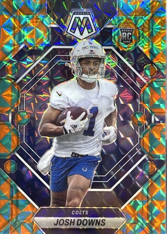 Josh Downs 2023 Mosaic #339 Tessellation /15 Rookie RAW