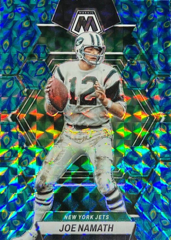 Joe Namath 2023 Mosaic #79 Choice Peacock /(SSP) PSA 10