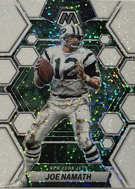 Joe Namath 2023 Mosaic #79 White Sparkle /(SSP) BGS 9.5