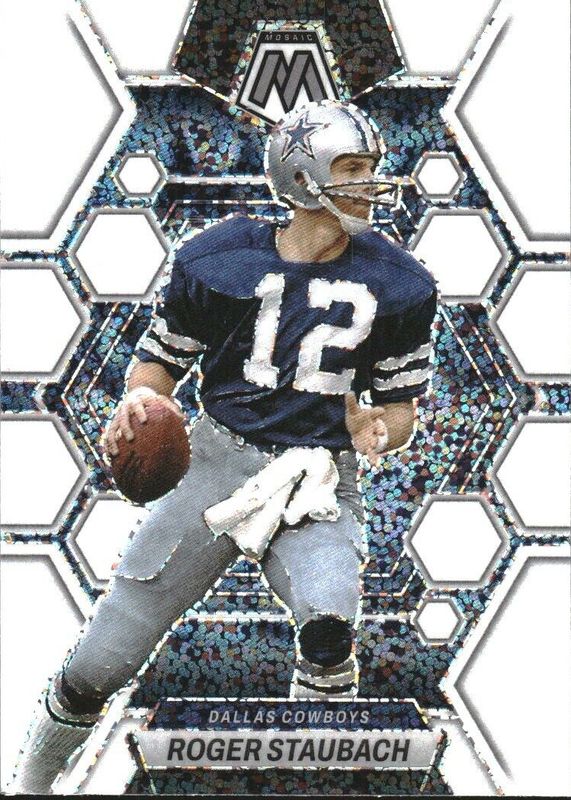 Roger Staubach 2023 Mosaic #63 White Sparkle /(SSP) RAW