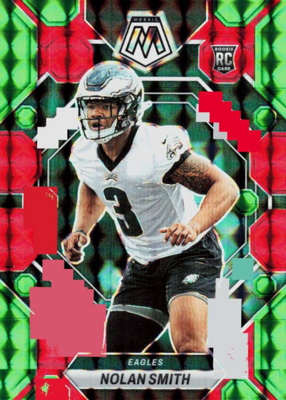 Nolan Smith Jr. 2023 Mosaic #353 Choice Red & Green Rookie RAW