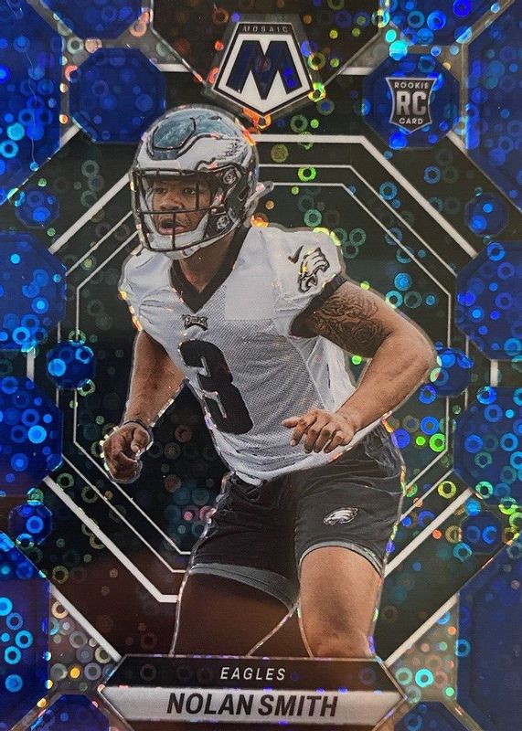 Nolan Smith 2023 Mosaic #353 No Huddle Blue /75 Rookie SGC 9.5