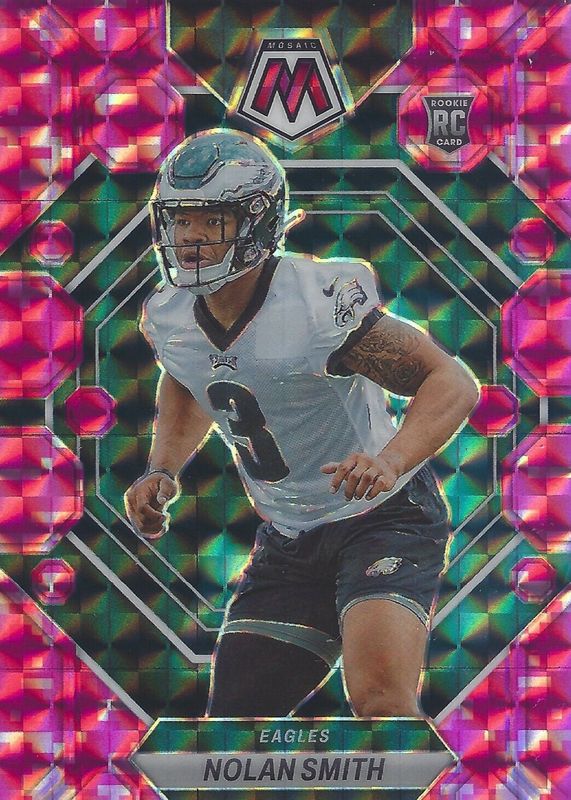 Nolan Smith Jr. 2023 Mosaic #353 Pink Camo Rookie SGC 10