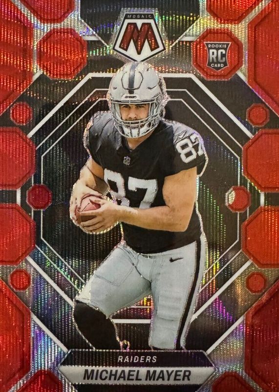 Michael Mayer 2023 Mosaic #349 Red Wave /9 Rookie RAW