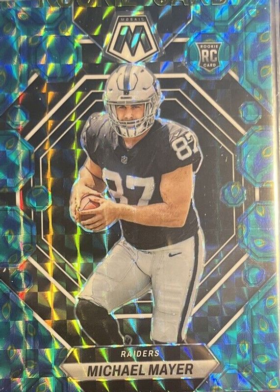 Michael Mayer 2023 Mosaic #349 Choice Peacock /(SSP) Rookie RAW