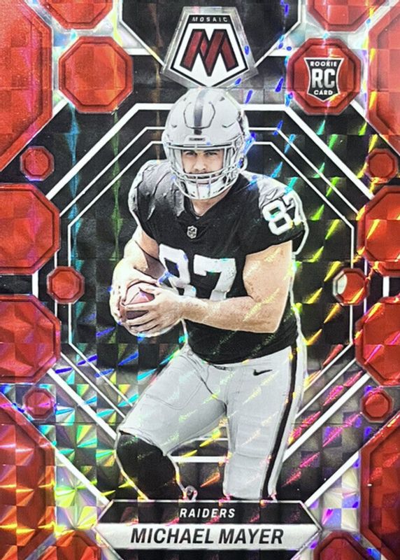 Michael Mayer 2023 Mosaic #349 Red Rookie RAW