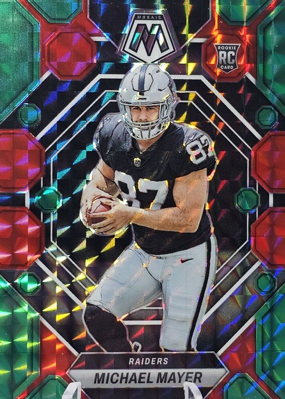 Michael Mayer 2023 Mosaic #349 Choice Red & Green Rookie RAW