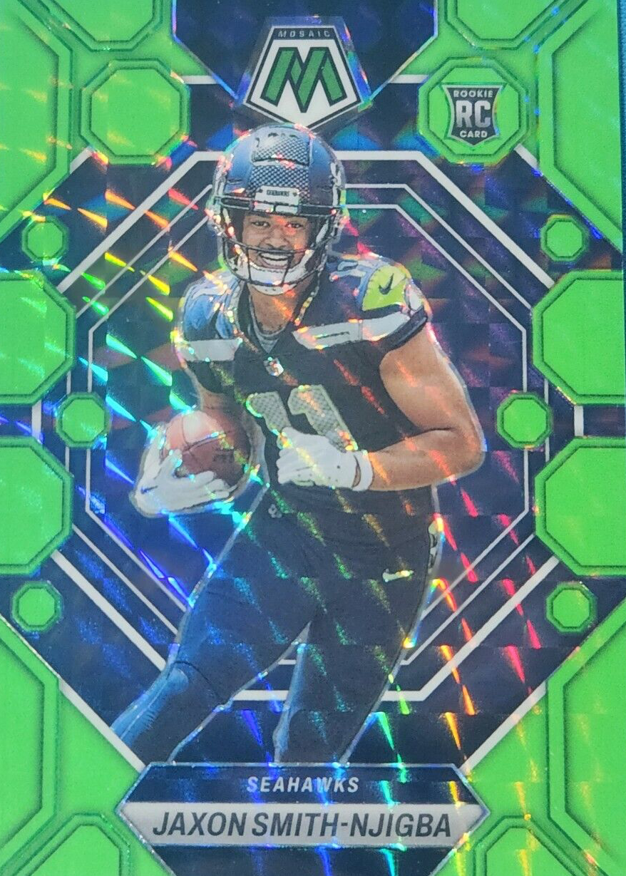Jaxon Smith-Njigba 2023 Mosaic #331 Green Fluorescent /10 Price