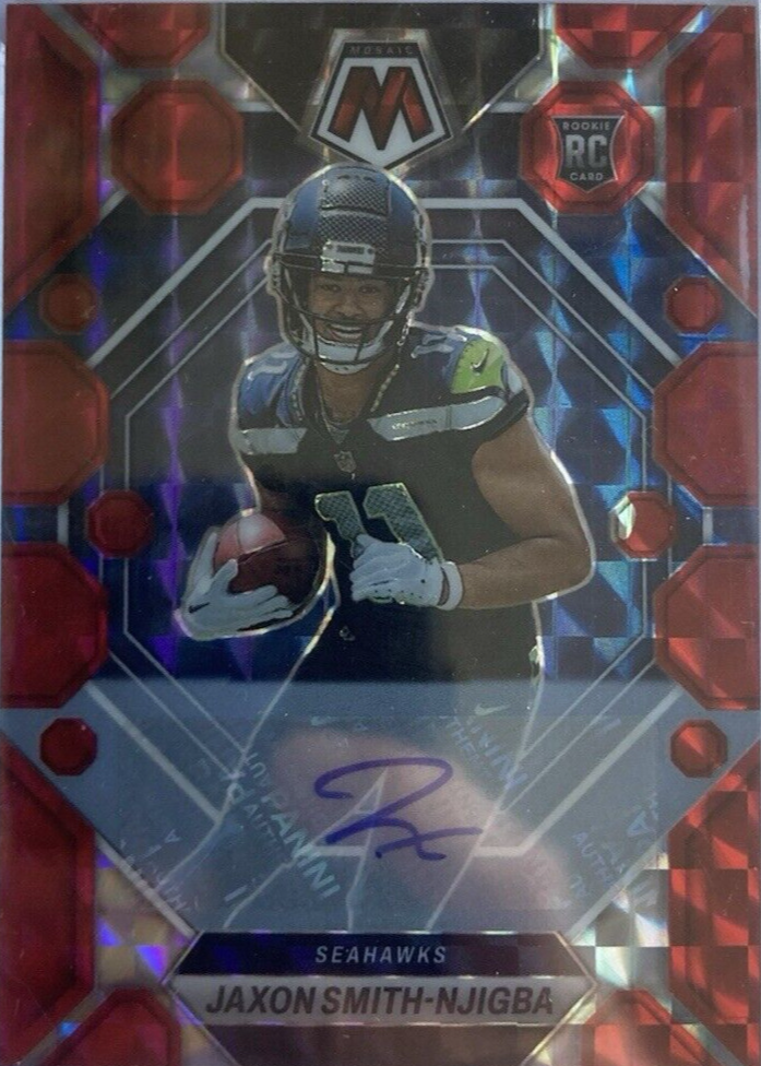Jaxon Smith-Njigba 2023 Mosaic #331 Rookie Autographs - Red (/99