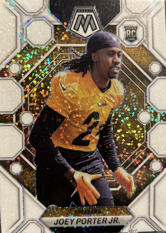 Joey Porter Jr. 2023 Mosaic #335 White Sparkle /(SSP) Rookie RAW