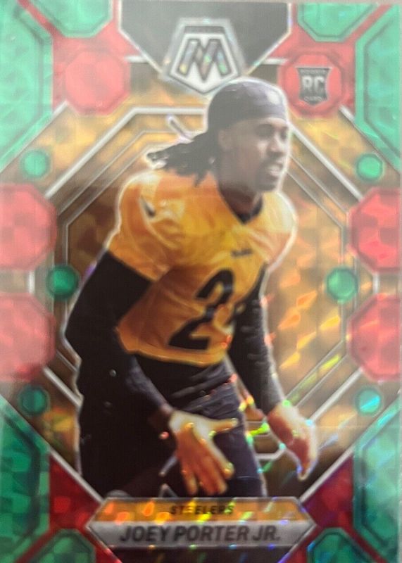 Joey Porter Jr. 2023 Mosaic #335 Choice Red & Green Rookie PSA 9