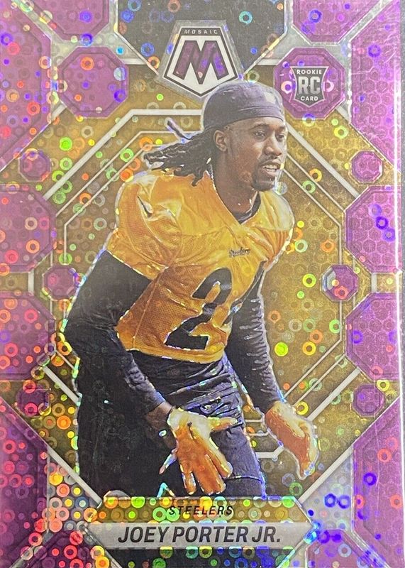 Joey Porter Jr. 2023 Mosaic #335 No Huddle Purple /50 Rookie SGC 9.5