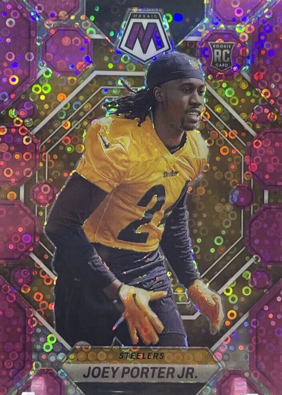 Joey Porter Jr. 2023 Mosaic #335 No Huddle Pink /20 Rookie SGC 9.5