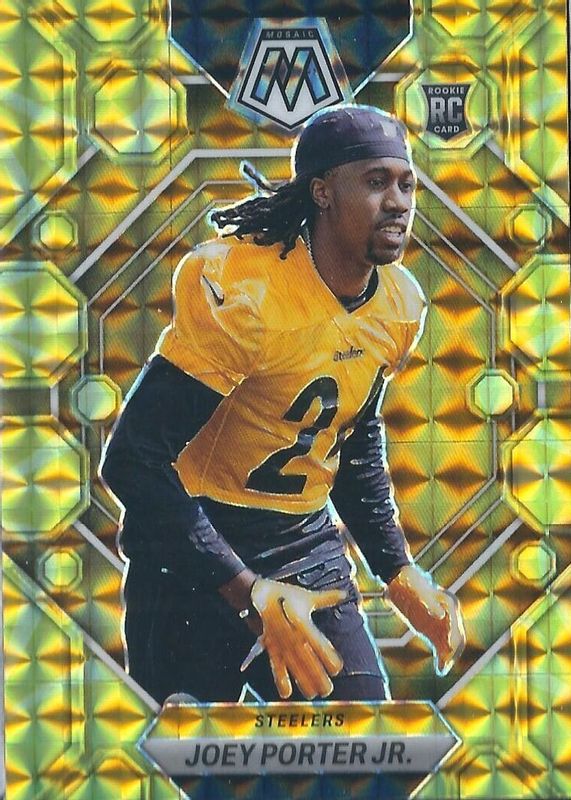 Joey Porter Jr. 2023 Mosaic #335 Reactive Yellow Rookie PSA 10