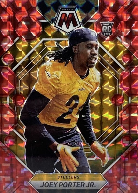 Joey Porter Jr. 2023 Mosaic #335 Red Camo Rookie PSA 10