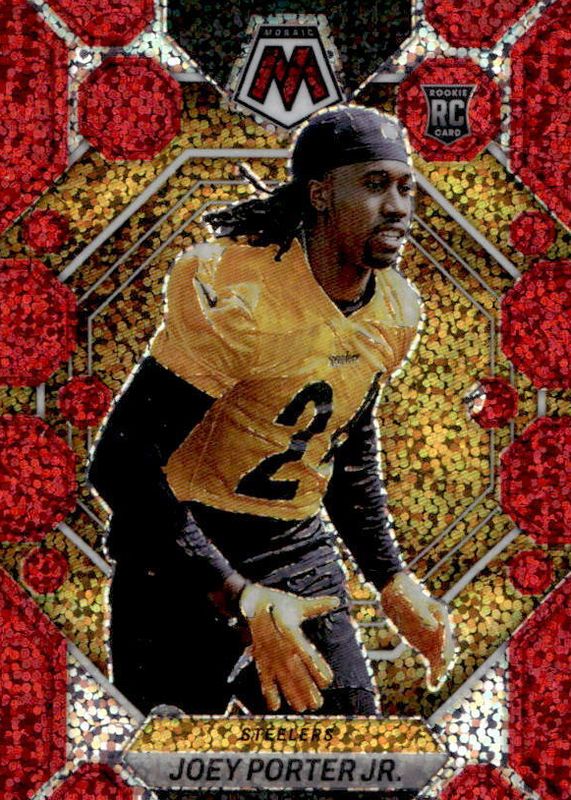 Joey Porter Jr. 2023 Mosaic #335 Red Sparkle /(SSP) Rookie PSA 10