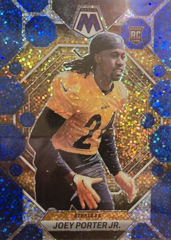 Joey Porter Jr. 2023 Mosaic #335 Blue Sparkle /96 Rookie SGC 9.5