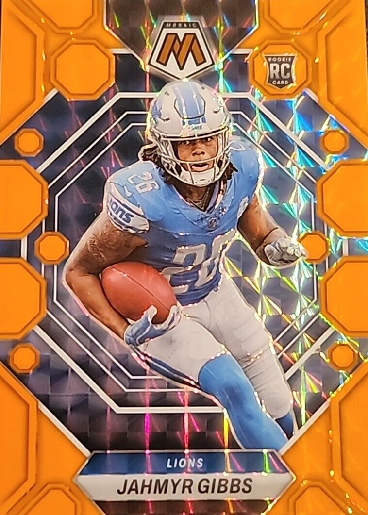 Jahmyr Gibbs 2023 Mosaic #324 Orange Fluorescent /25 Price Guide