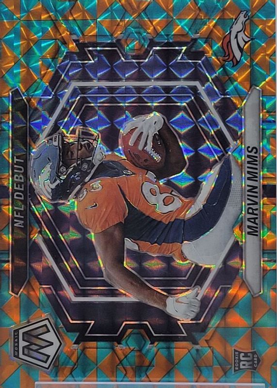 Marvin Mims Jr. 2023 Mosaic #ND-13 NFL Debut - Tessellation /15 Rookie RAW