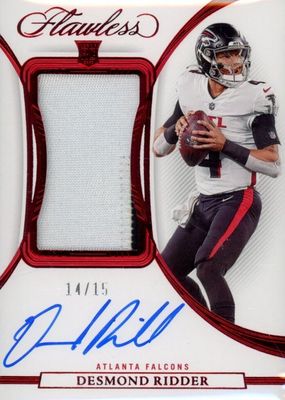 2022 Flawless #RPA-DR Rookie Patch Auto - Ruby /15