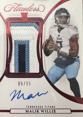 2022 Flawless #RPA-MW Rookie Patch Auto - Ruby /15