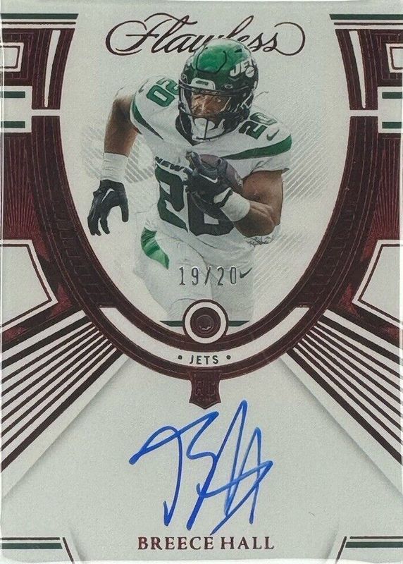 Breece Hall 2022 Flawless #RGM-BH Rookie Gems Signatures /20 Rookie SGC 9.5