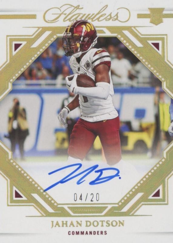 Jahan Dotson 2022 Flawless #RFS-JD Rookie Frame Signatures (/20) Rookie BGS 9