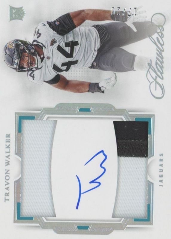 Travon Walker 2022 Flawless #RDP-TW Rookie Dual Patch Auto - Silver /20 Rookie SGC 10