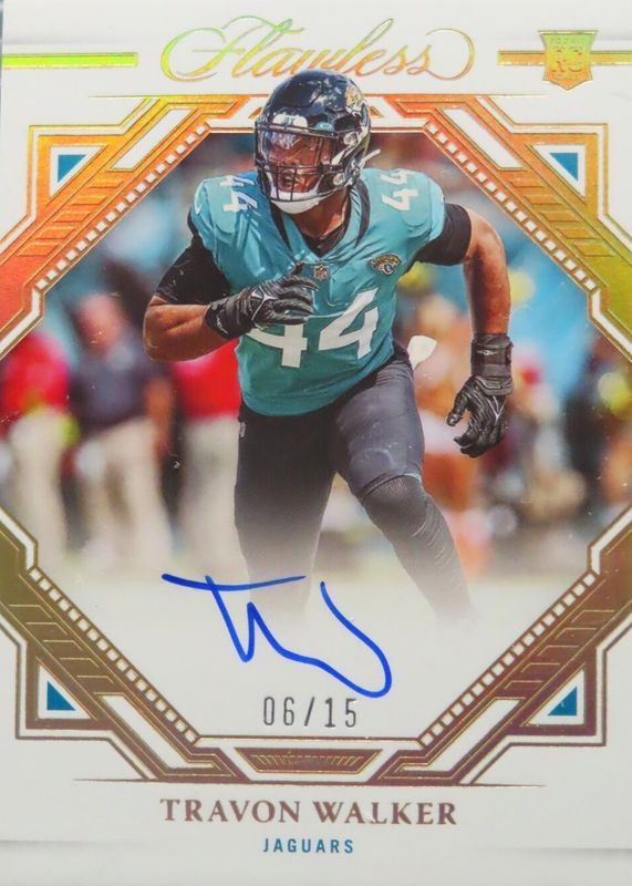 Travon Walker 2022 Flawless #RFS-TW Rookie Frame Signatures (/15) Rookie SGC 10