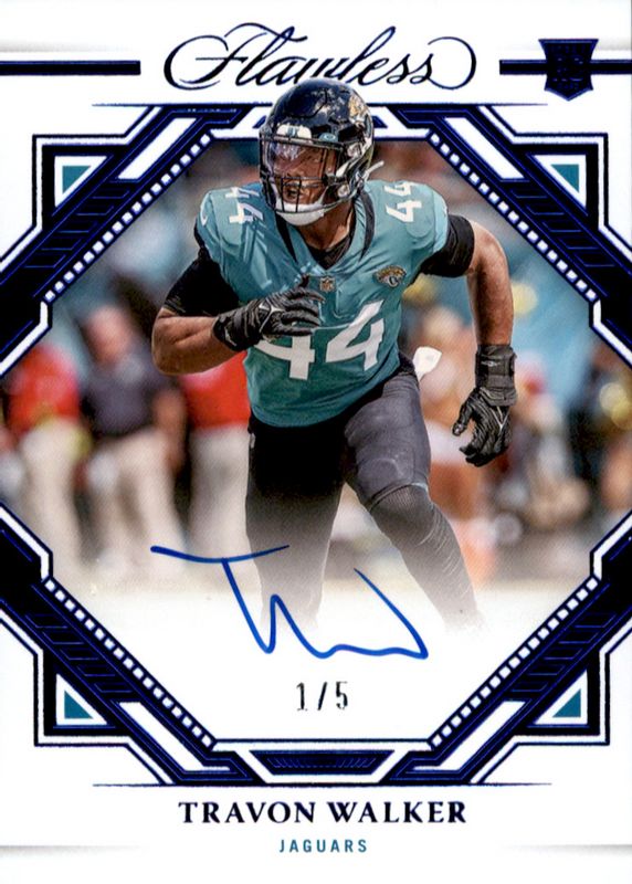 Travon Walker 2022 Flawless #RFS-TW Rookie Frame Signatures - Sapphire (/5) PSA 10