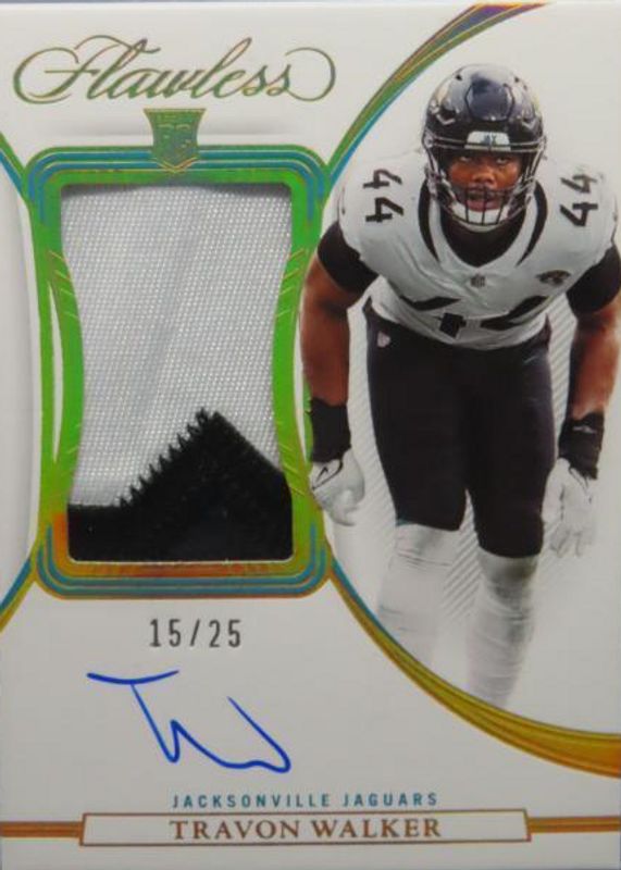 Travon Walker 2022 Flawless #RPA-TW Rookie Patch Auto /25 Rookie SGC 9.5