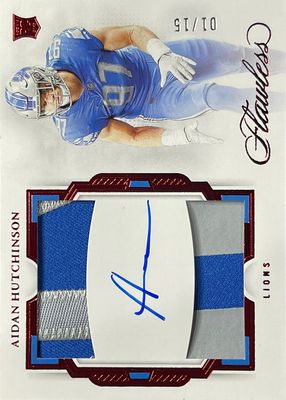 2022 Flawless #RDP-AH Rookie Dual Patch Auto - Ruby /15