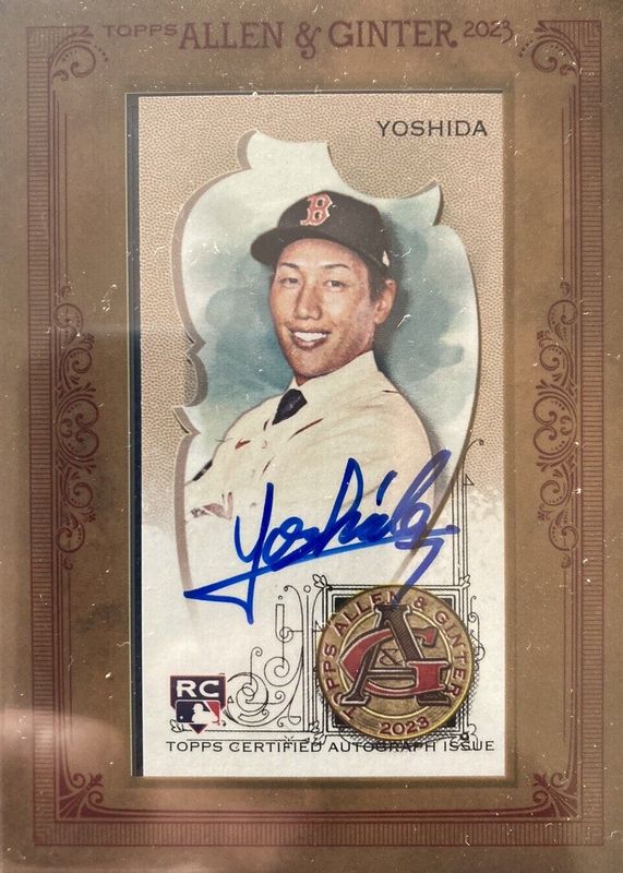 Masataka Yoshida 2023 Topps Allen & Ginter #MA-MY Framed Mini Auto Rookie PSA 10