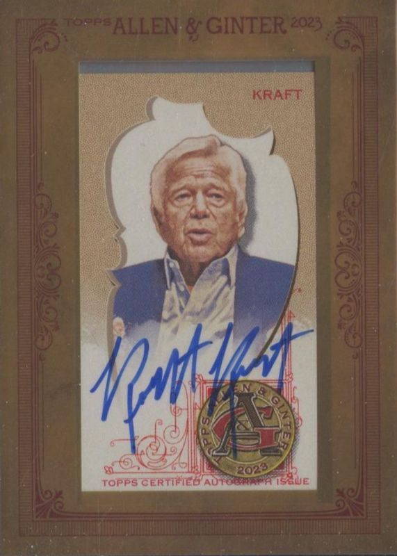 Robert Kraft 2023 Topps Allen & Ginter #MA-RKR Framed Mini Auto RAW