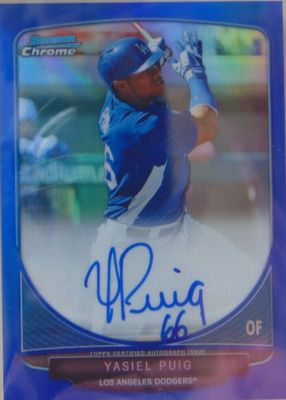 2013 Bowman Chrome #BCA-YP Prospect Auto - Blue Refractor /150