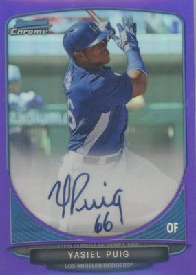 2013 Bowman Chrome #BCA-YP Prospect Auto - Purple Refractor /10
