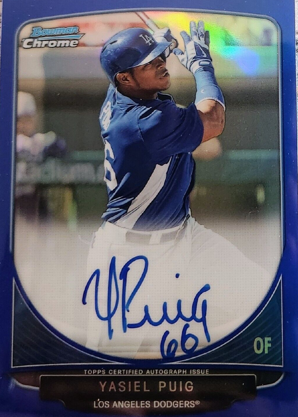 Yasiel Puig 2013 Bowman Chrome #BCA-YP Prospect Auto Price Guide
