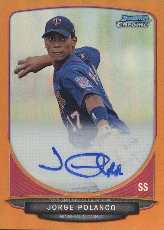 2013 Bowman Chrome #BCA-JPO Prospect Auto - Orange Refractor /25