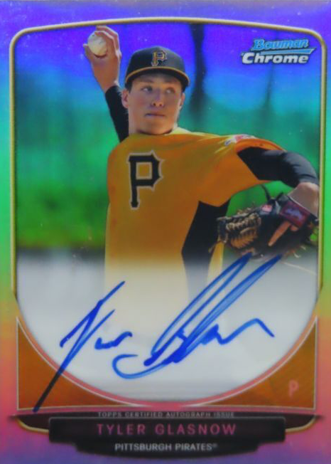 2017 Bowman Chrome high quality Tyler Glasnow rookie blue refractor #/150 SGC 10 pop 1