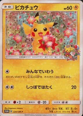 2018 Japanese SM-P Promo #224/SM-P 20th Anniversary Campaign