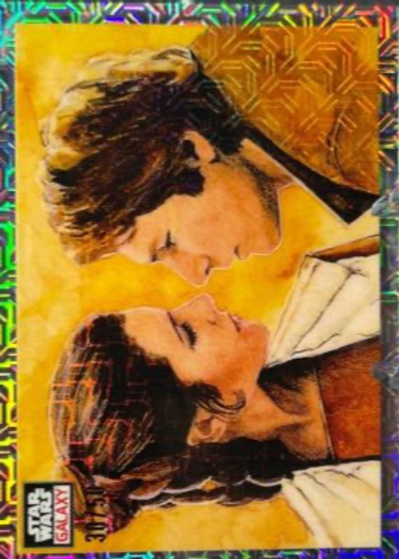 The Princess & The Scoundrel 2023 Topps Chrome Star Wars Galaxy #5 Mojo Refractor /50 RAW