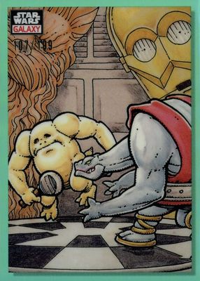 2023 Topps Chrome Star Wars Galaxy #11 Aqua Refractor /199