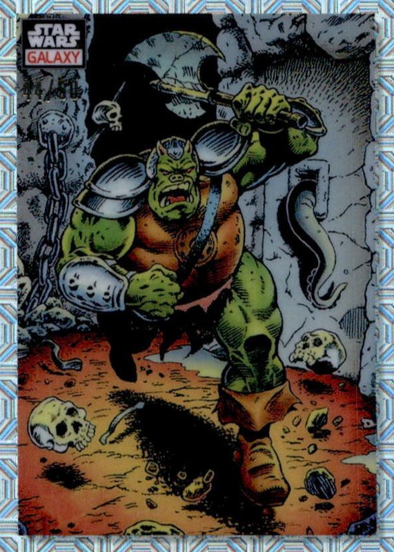 Gamorrean Charge! 2023 Topps Chrome Star Wars Galaxy #13 Mojo Refractor /50 RAW