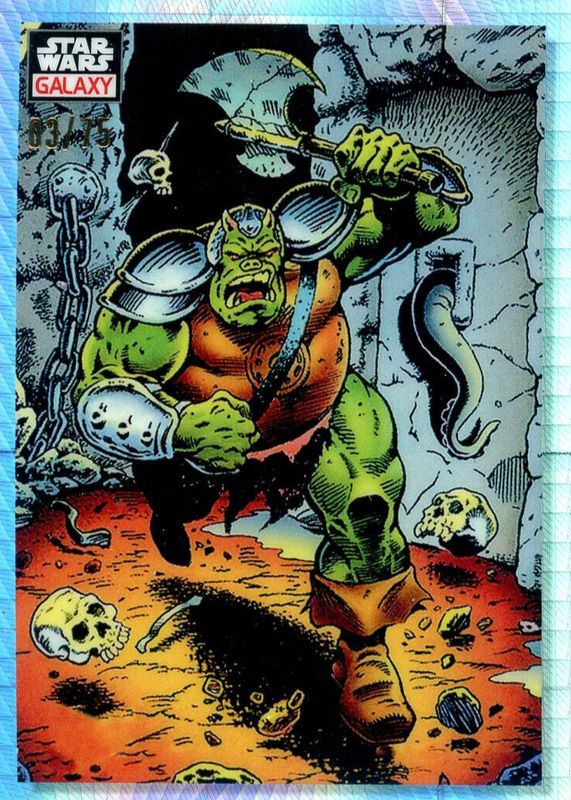 Gamorrean Charge! 2023 Topps Chrome Star Wars Galaxy #13 Prism Refractor /75 RAW