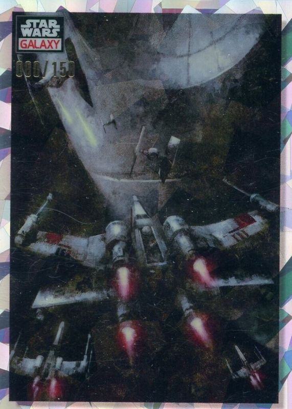 Battle of Yavin 2023 Topps Chrome Star Wars Galaxy #75 Atomic Refractor /150 RAW