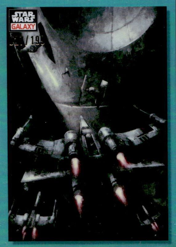 Battle of Yavin 2023 Topps Chrome Star Wars Galaxy #75 Aqua Refractor /199 RAW